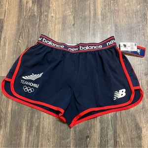 NWT New Balance Women’s Running Shorts Red Blue Size S